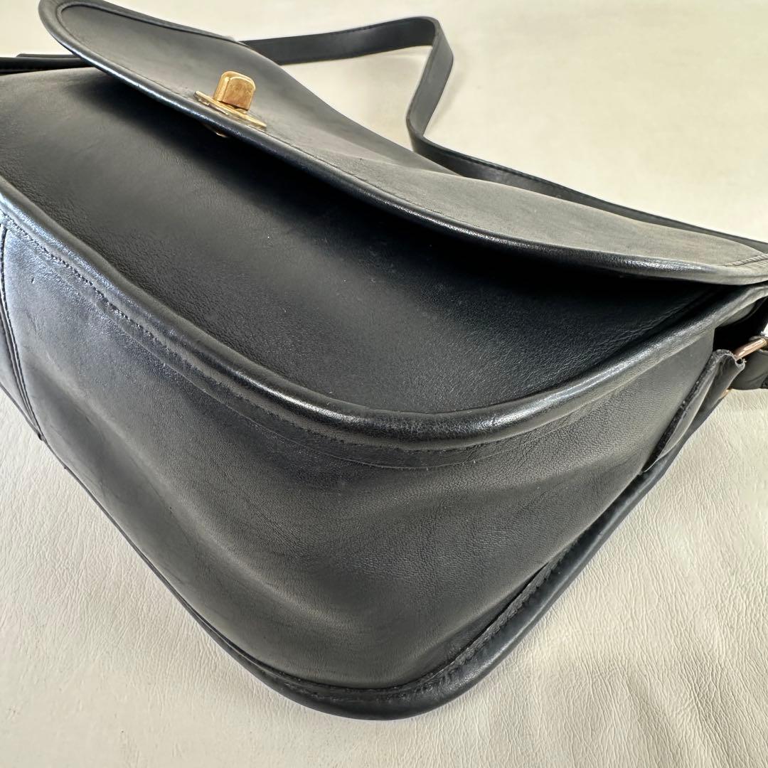極希少 オールドCOACH 014-0146 USA製 本革 ショルダーバッグ
