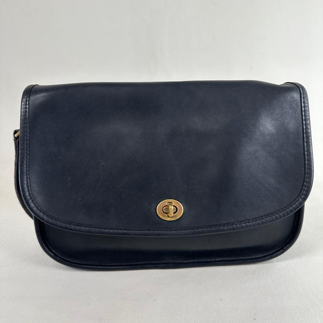 極希少 オールドCOACH 014-0146 USA製 本革 ショルダーバッグ