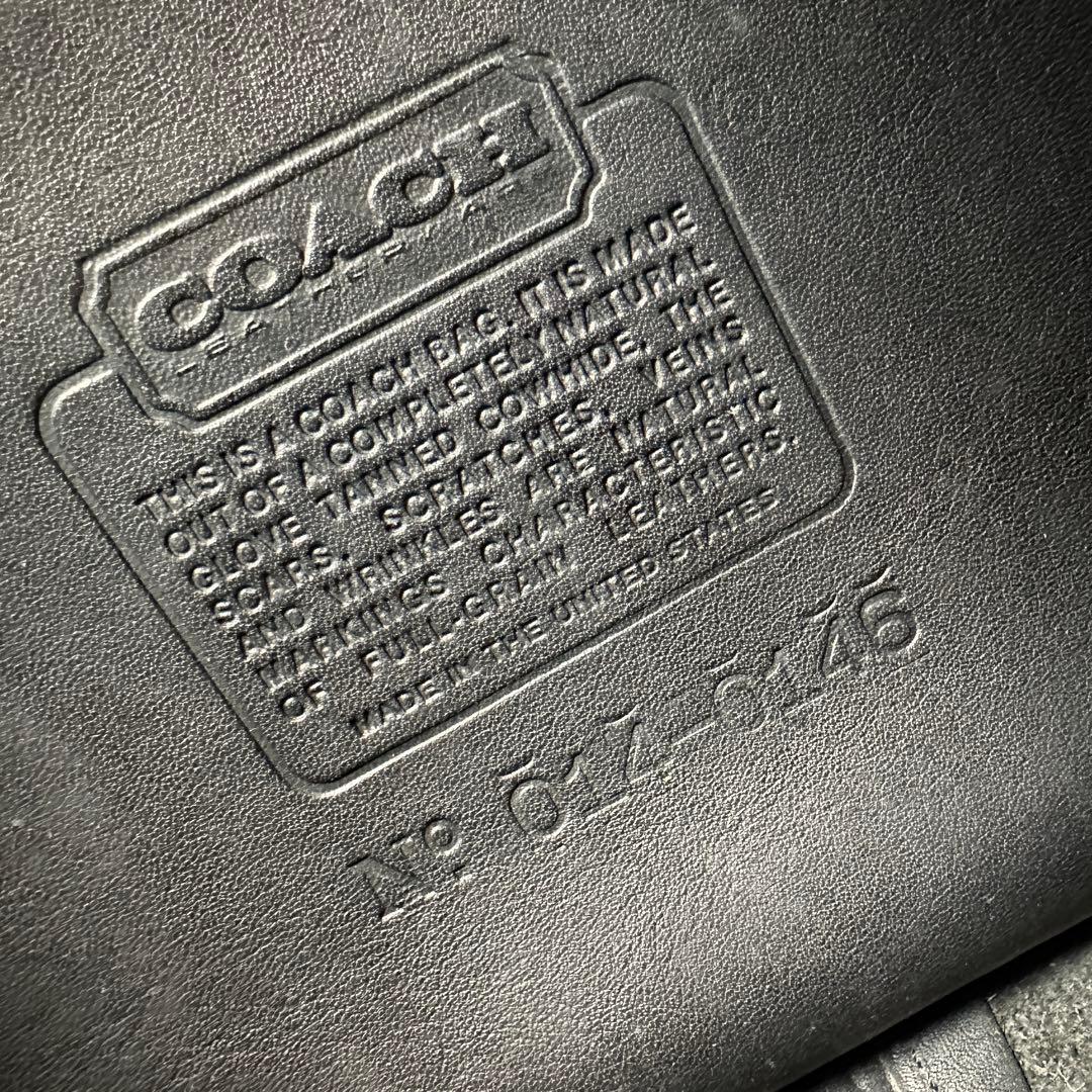 極希少 オールドCOACH 014-0146 USA製 本革 ショルダーバッグ