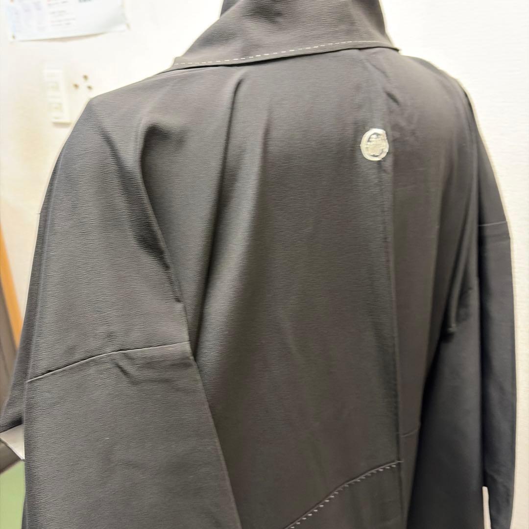 黒留袖 花柄刺繍 着物　身丈160センチくらい