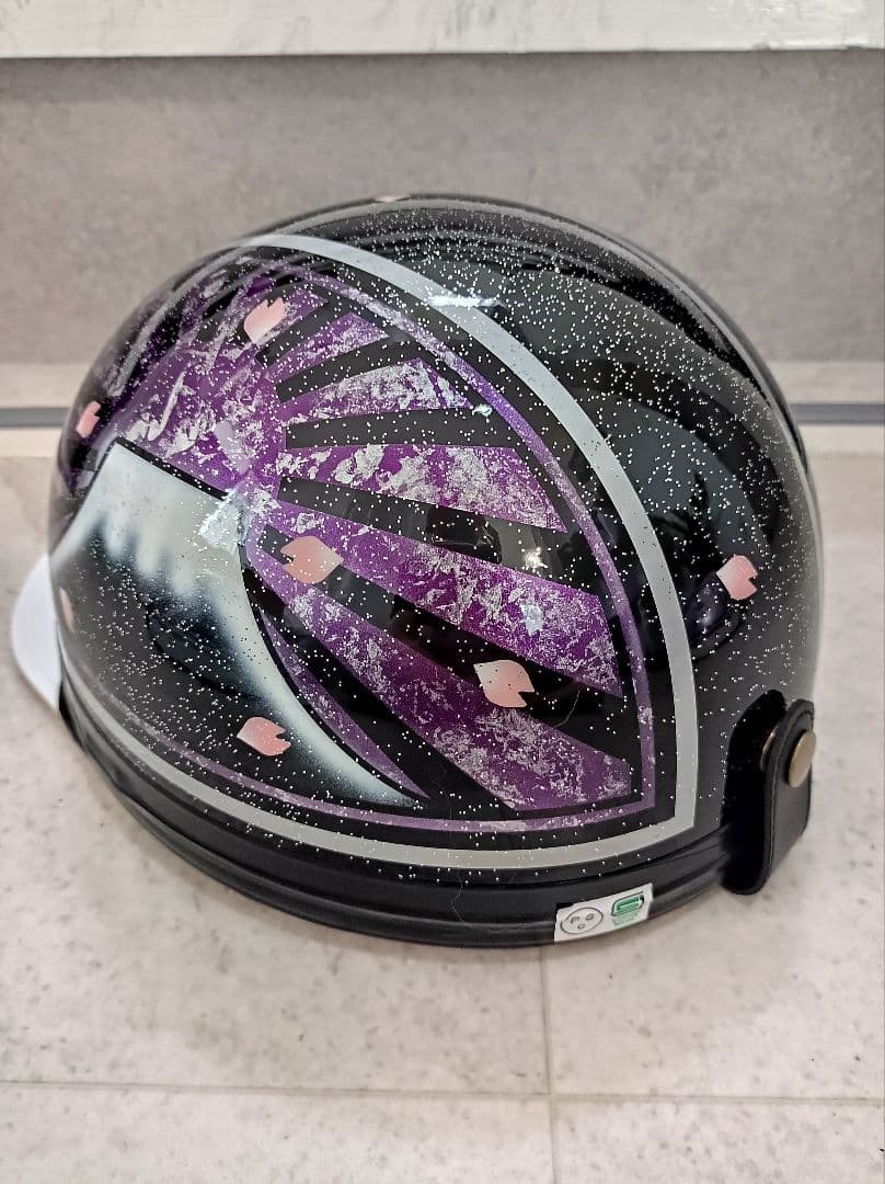 カスタムコルク半　黒✘Candyパープルラップ富士日章　シルバーラメ