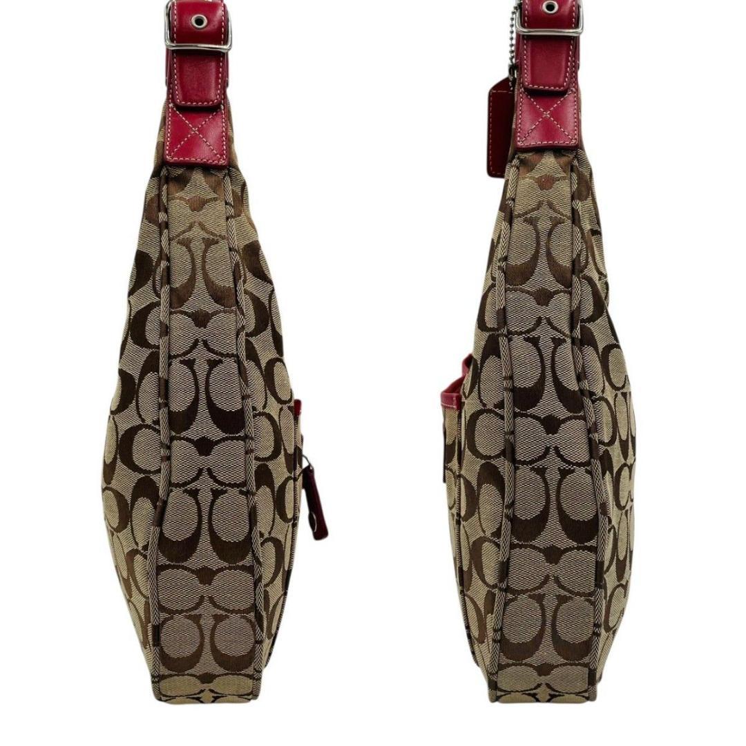 美品 コーチ ショルダーバッグ ワンショルダー キャンバス ブラウン 6070