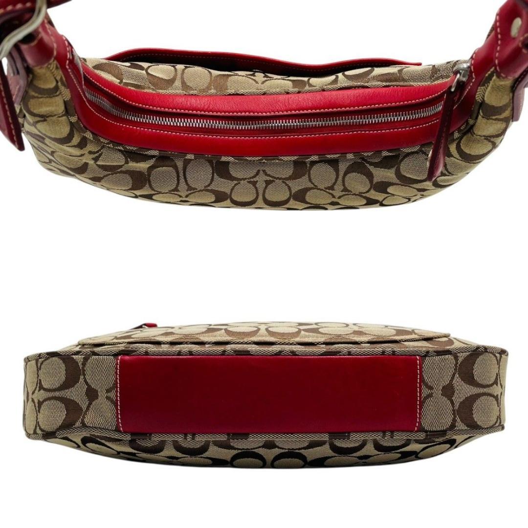 美品 コーチ ショルダーバッグ ワンショルダー キャンバス ブラウン 6070