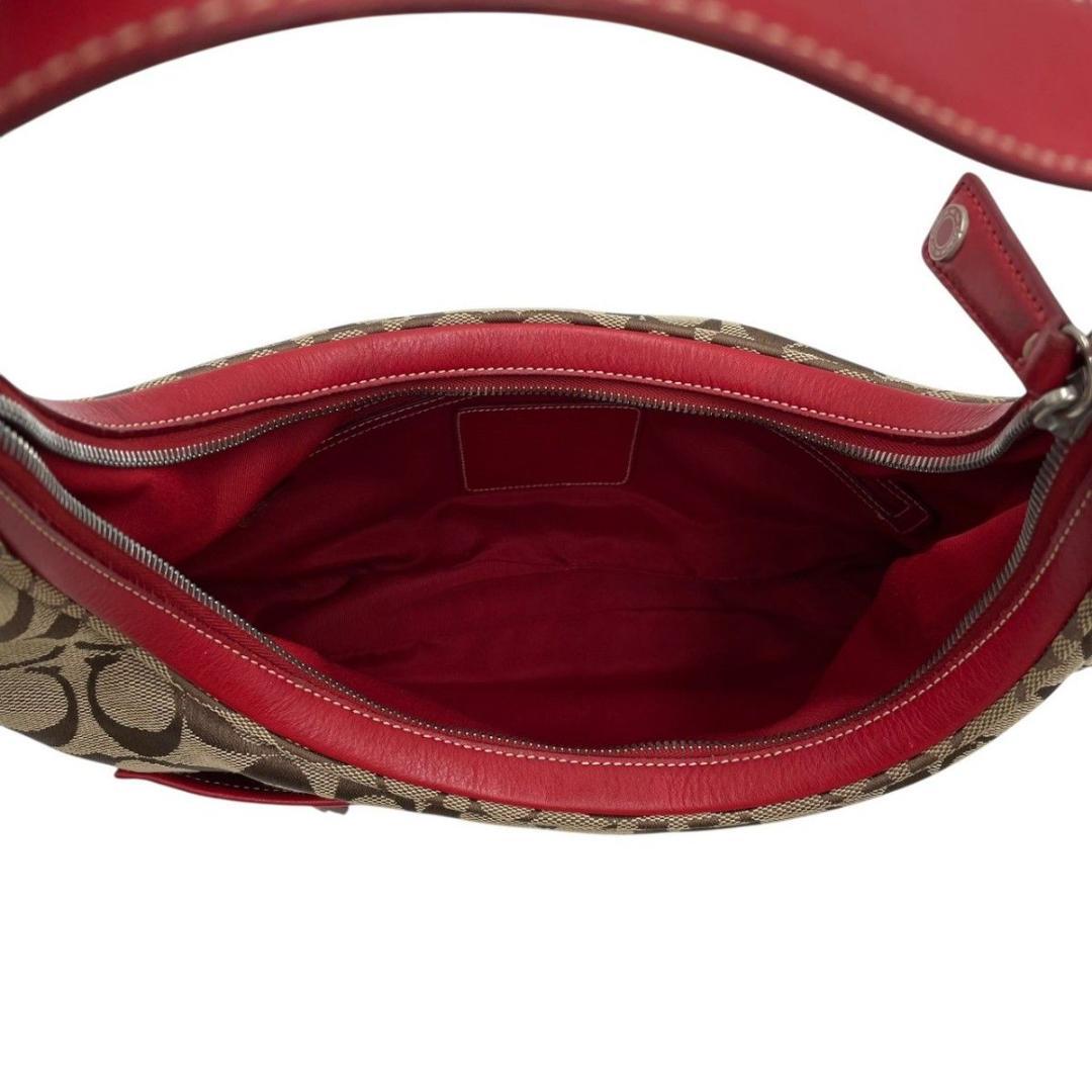 美品 コーチ ショルダーバッグ ワンショルダー キャンバス ブラウン 6070