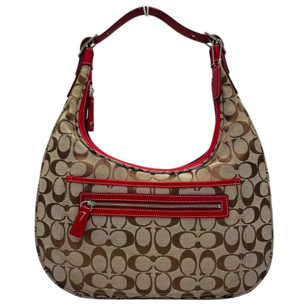 美品 コーチ ショルダーバッグ ワンショルダー キャンバス ブラウン 6070