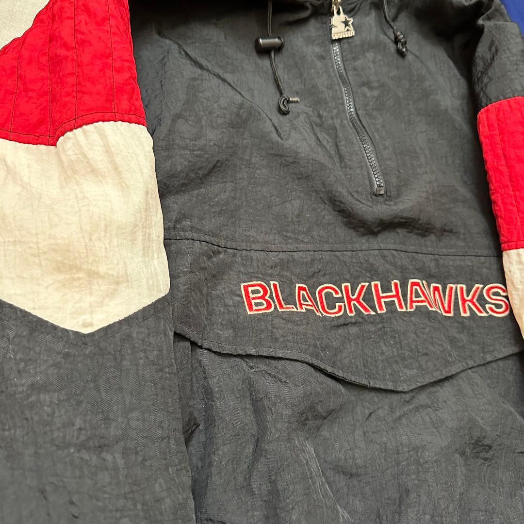 【90's】 STARTER　NHL　シカゴ・ブラックホークス　公認パーカー