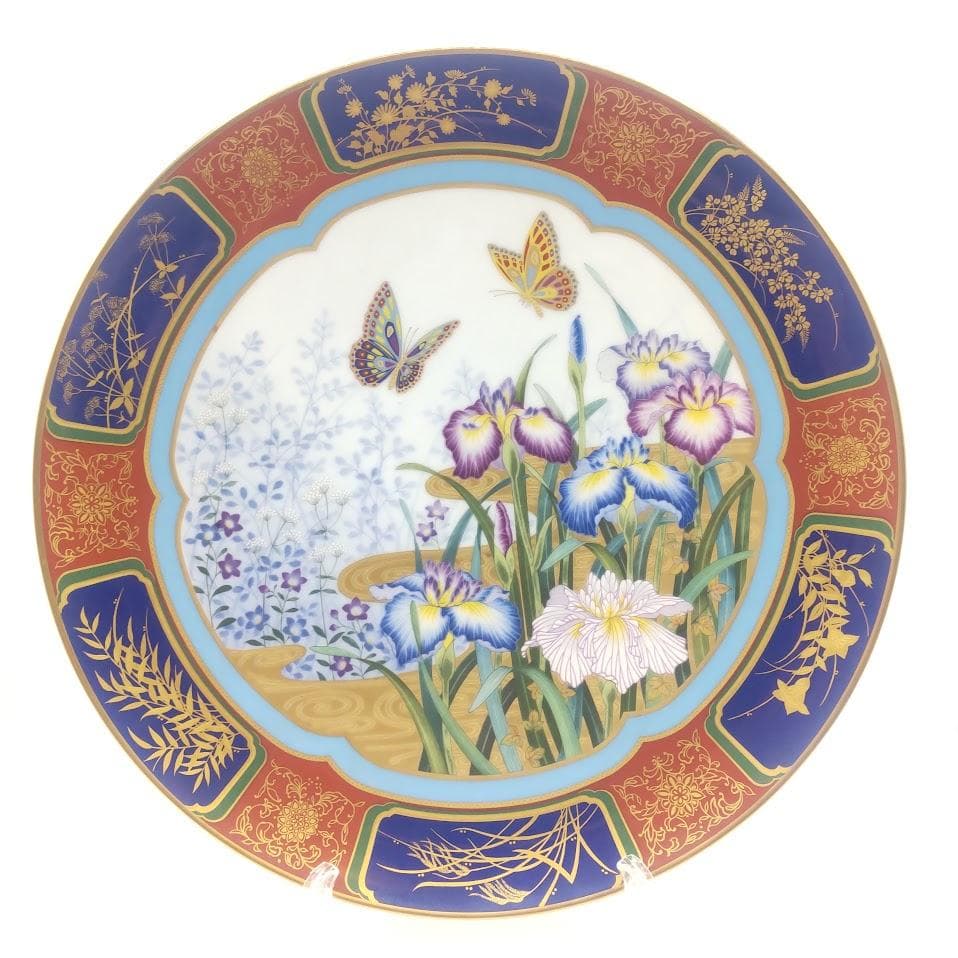 Noritake ノリタケ 紀年額皿 花蝶図 イヤープレート 飾り皿 2枚　大皿