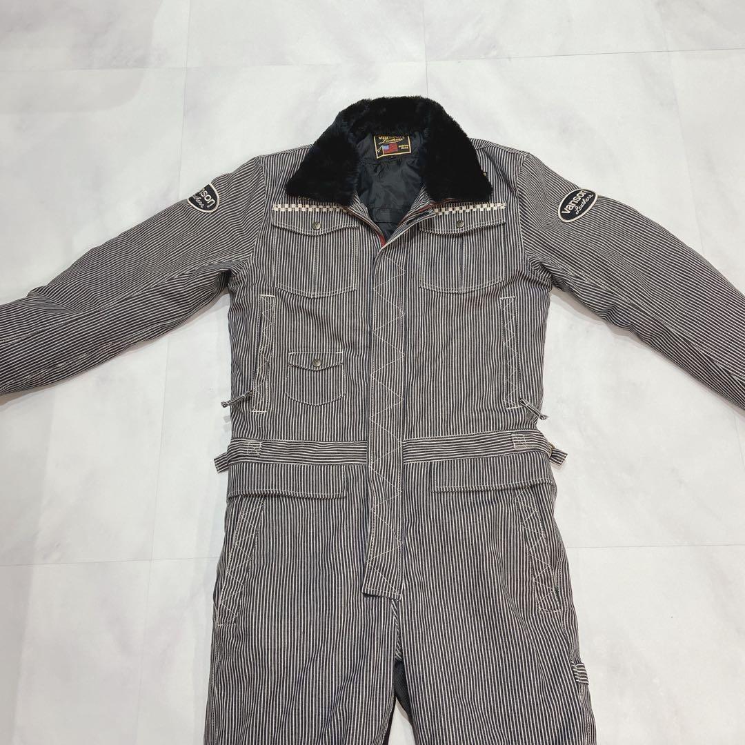 VANSON 冬用　バイクウェア　デニム　カバーオール ツナギ　 L