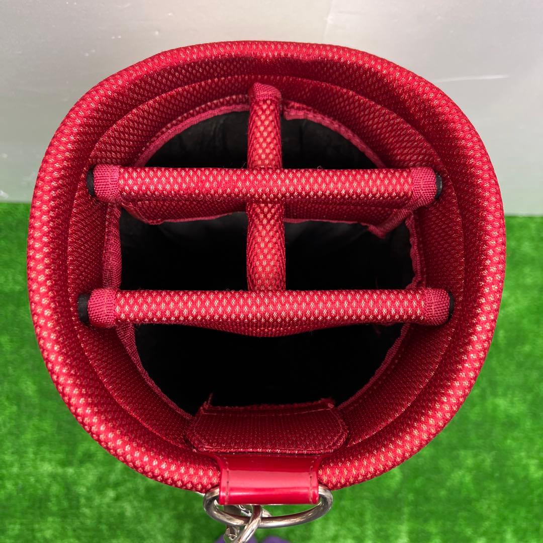 フィラ　FILA キャディバッグ　7インチ　ゴルフ　中古品　ホワイト　レッド