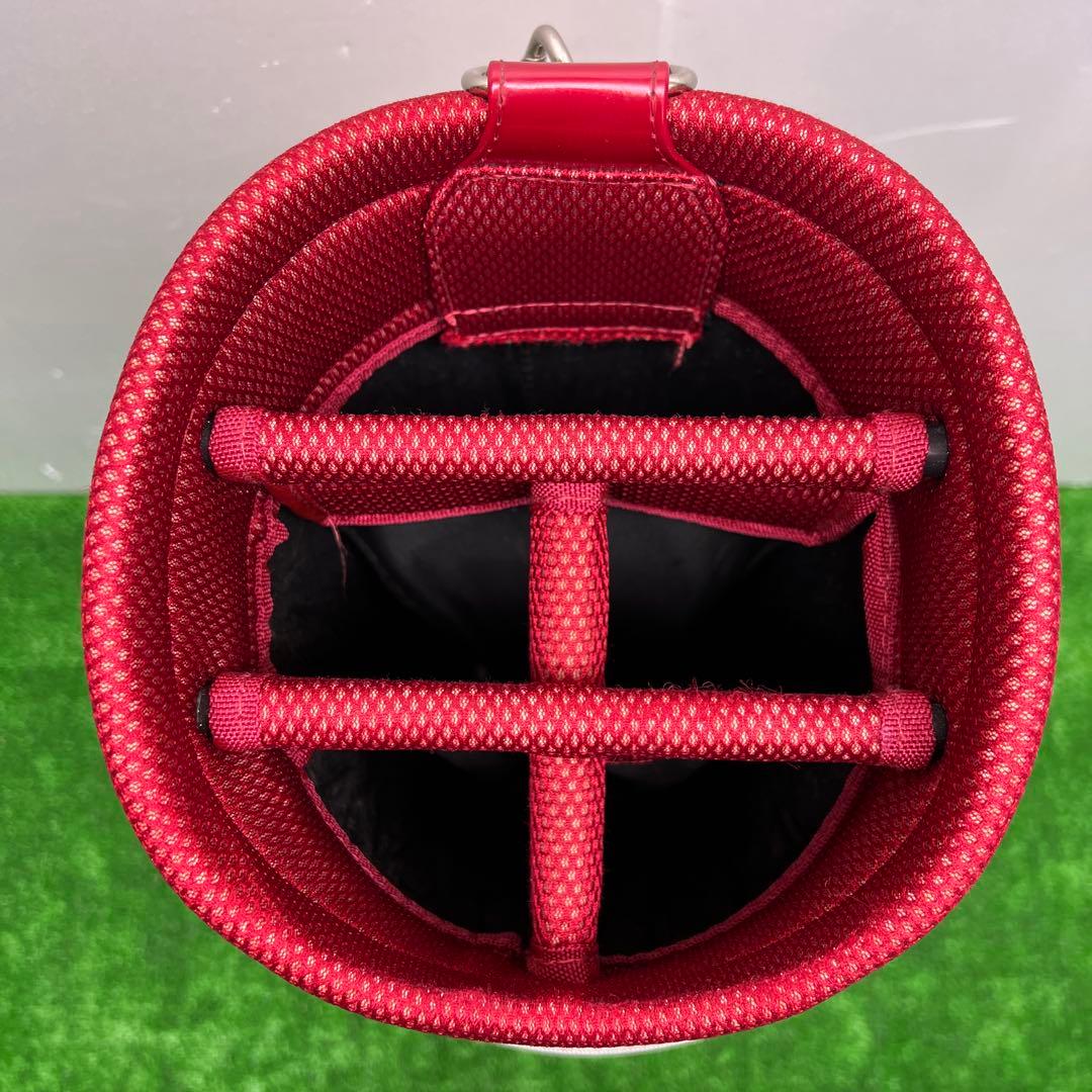 フィラ　FILA キャディバッグ　7インチ　ゴルフ　中古品　ホワイト　レッド