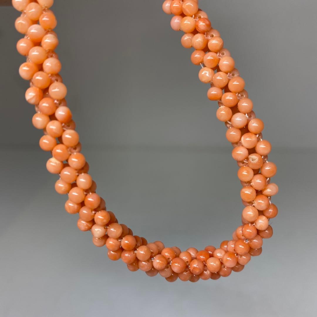 本桃色珊瑚ネックレス　148g トヒオ　東さ7-0216☆2F