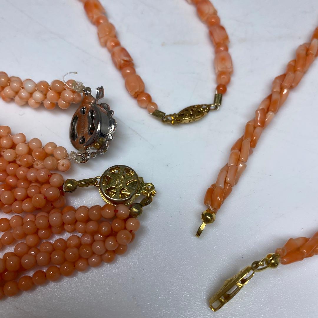 本桃色珊瑚ネックレス　148g トヒオ　東さ7-0216☆2F