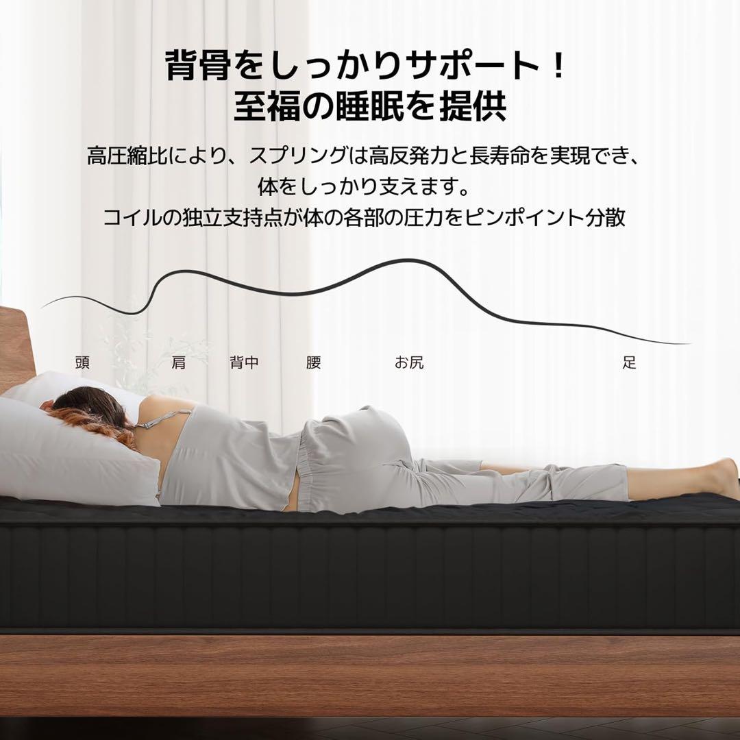 Novilla マットレス セミダブル 硬め 極厚20cm高反発ウレタン180N