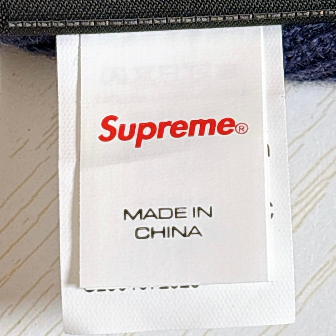 Supreme NEW ERA ニット帽　ビーニー　Sロゴ ネイビー　紺