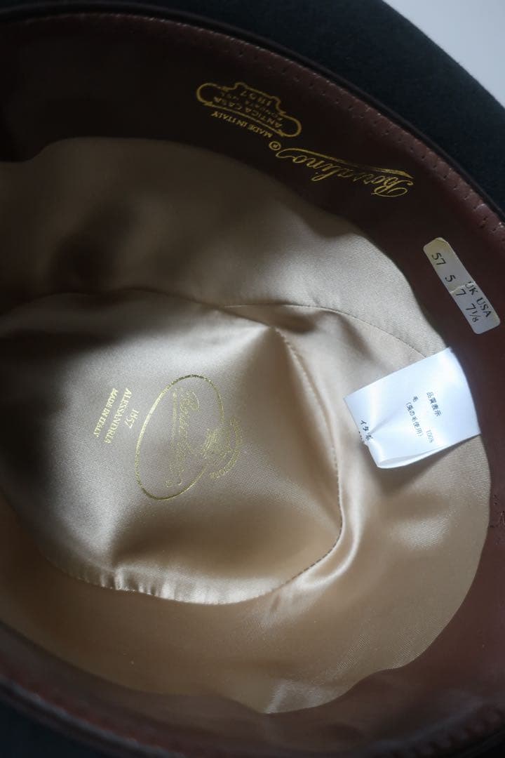 Borsalino ダークグリーン ラビットファー ハット