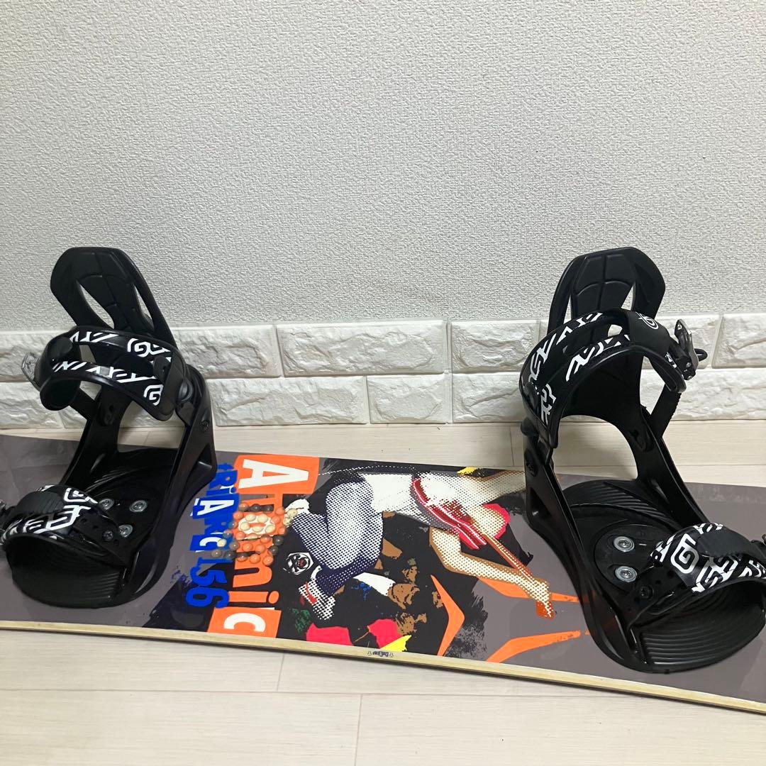 【良品】バック付/Atomic TRIARCアトミックスノーボードセットバインL