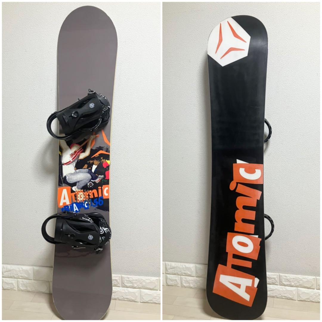 【良品】バック付/Atomic TRIARCアトミックスノーボードセットバインL