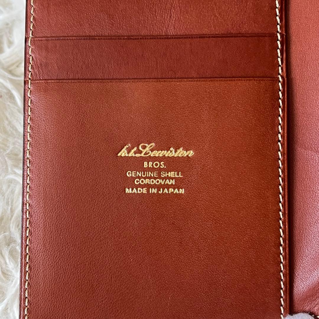 美品✨KTルイストン　三つ折り財布　シェルコードバン　シャンパン　馬革　キャメル