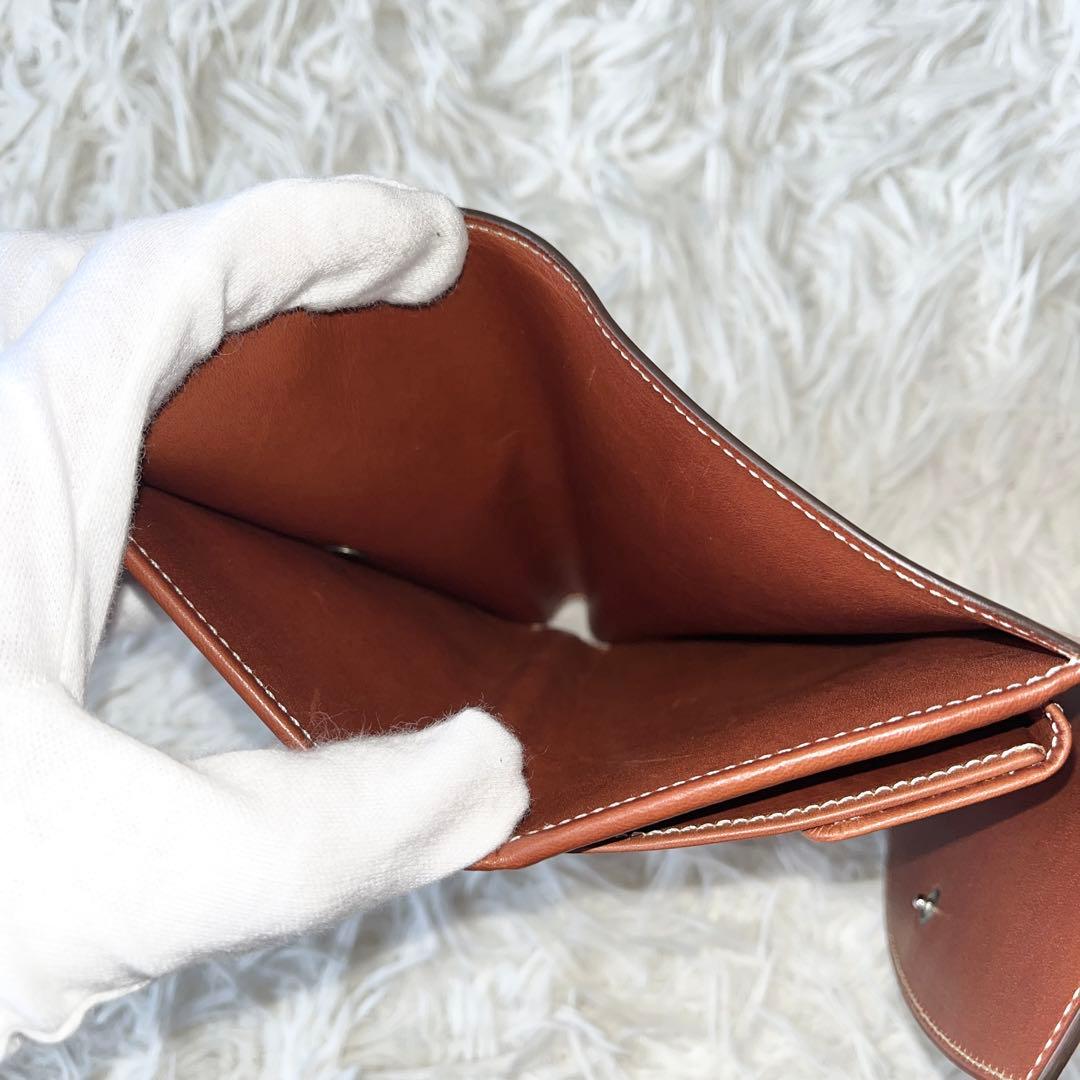 美品✨KTルイストン　三つ折り財布　シェルコードバン　シャンパン　馬革　キャメル