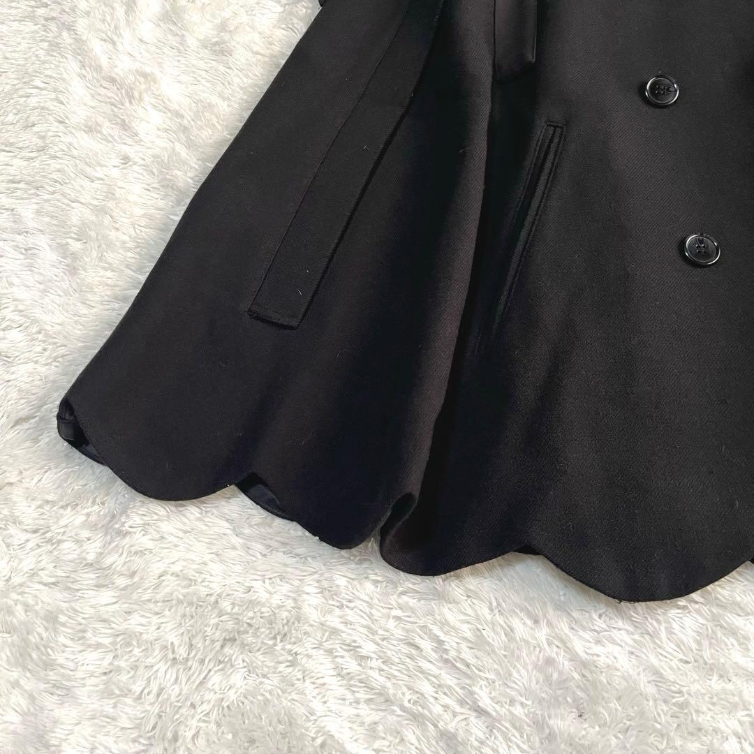 Bibiy. MELINDA CAPE BLACK リボン付き　ケープコート