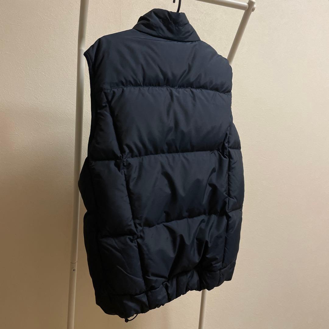 エディーバウアー グースダウンベスト ドローコード ダブルジップ M ネイビー