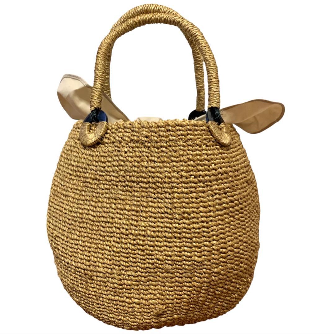 ＊未使用＊ajolie アジョリー スマイル（大）サイズ、ニコちゃん　カゴバッグ