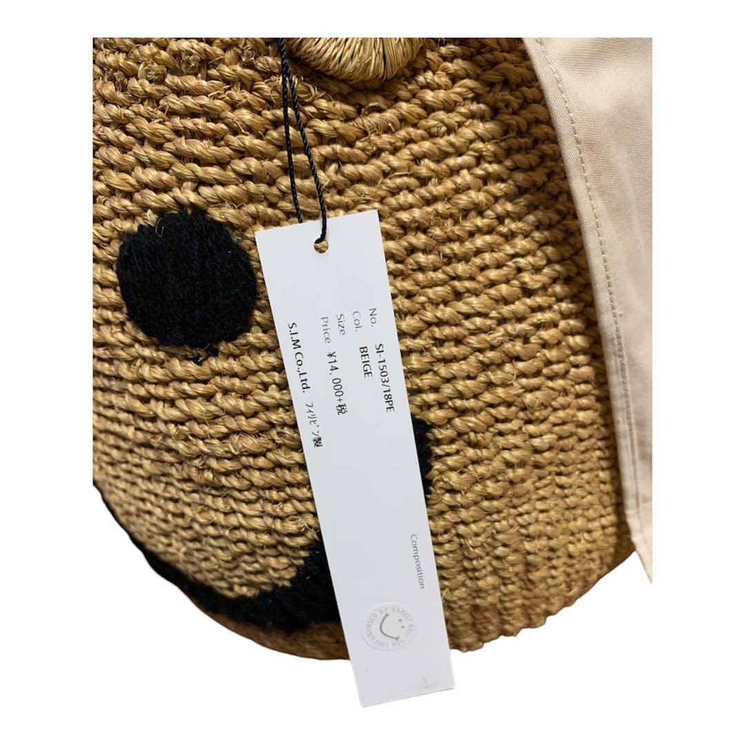 ＊未使用＊ajolie アジョリー スマイル（大）サイズ、ニコちゃん　カゴバッグ