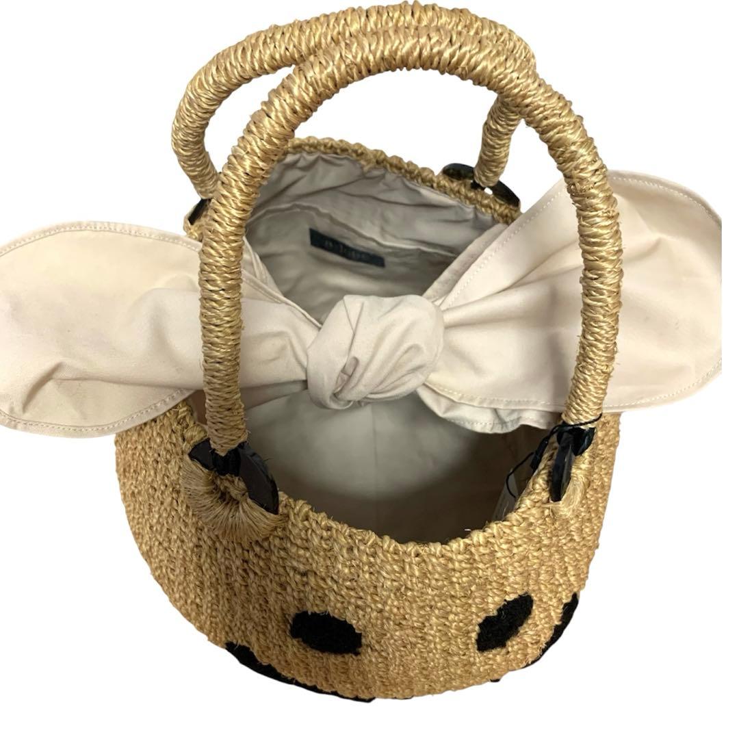 ＊未使用＊ajolie アジョリー スマイル（大）サイズ、ニコちゃん　カゴバッグ