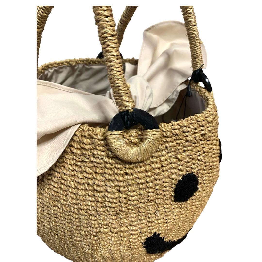 ＊未使用＊ajolie アジョリー スマイル（大）サイズ、ニコちゃん　カゴバッグ