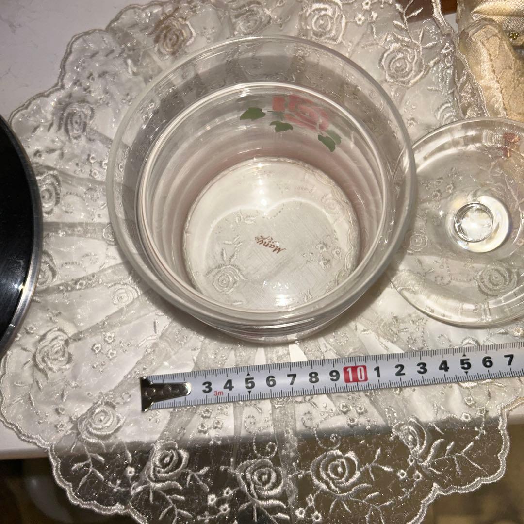 マニーローズ　ガラスキャニスター2点セット