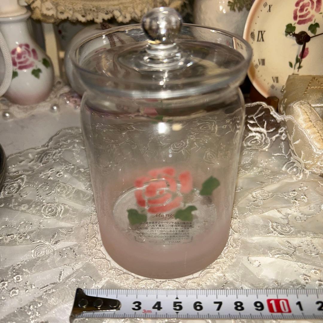 マニーローズ　ガラスキャニスター2点セット