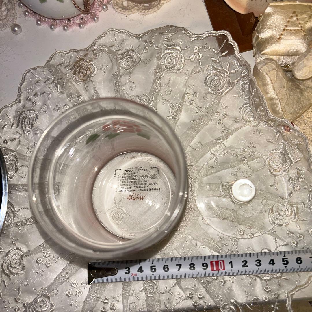 マニーローズ　ガラスキャニスター2点セット