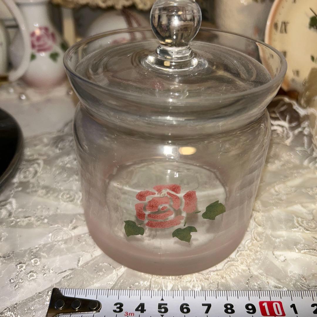 マニーローズ　ガラスキャニスター2点セット