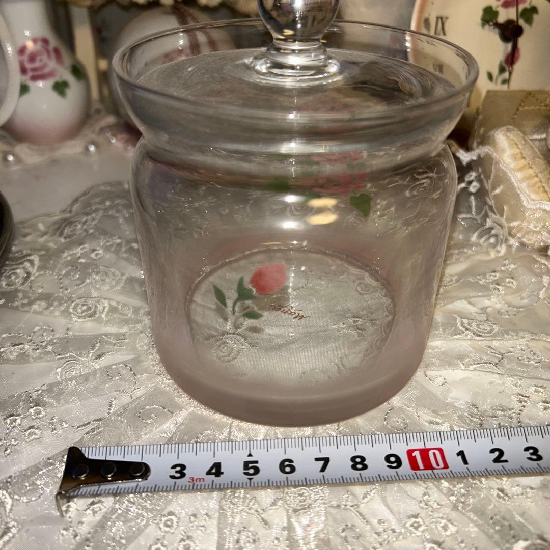 マニーローズ　ガラスキャニスター2点セット