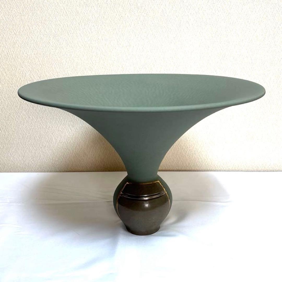 池坊　いけばな　花器　正明　下蕪　陶器