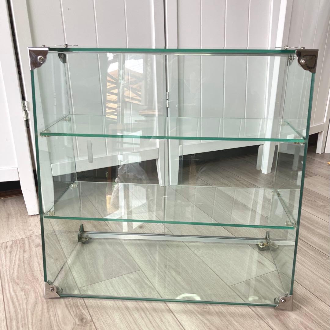 最終値下げ 美品 卓上ガラスケース 昭和レトロ ショーケース 全面ガラス 古道具