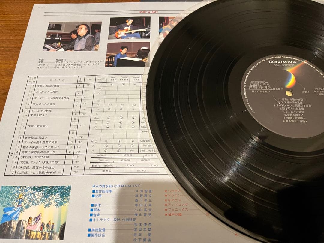 聖闘士星矢 音楽集IV サウンドトラック 〜神々の熱き闘い〜 LP レコード