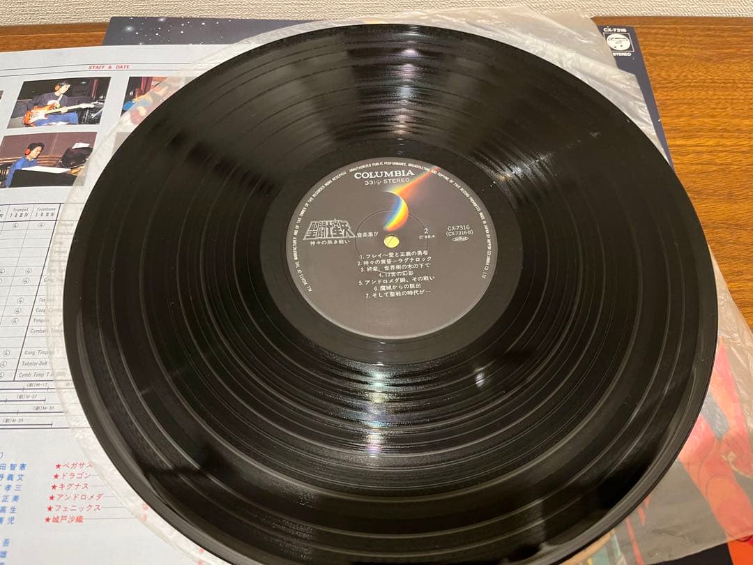 聖闘士星矢 音楽集IV サウンドトラック 〜神々の熱き闘い〜 LP レコード