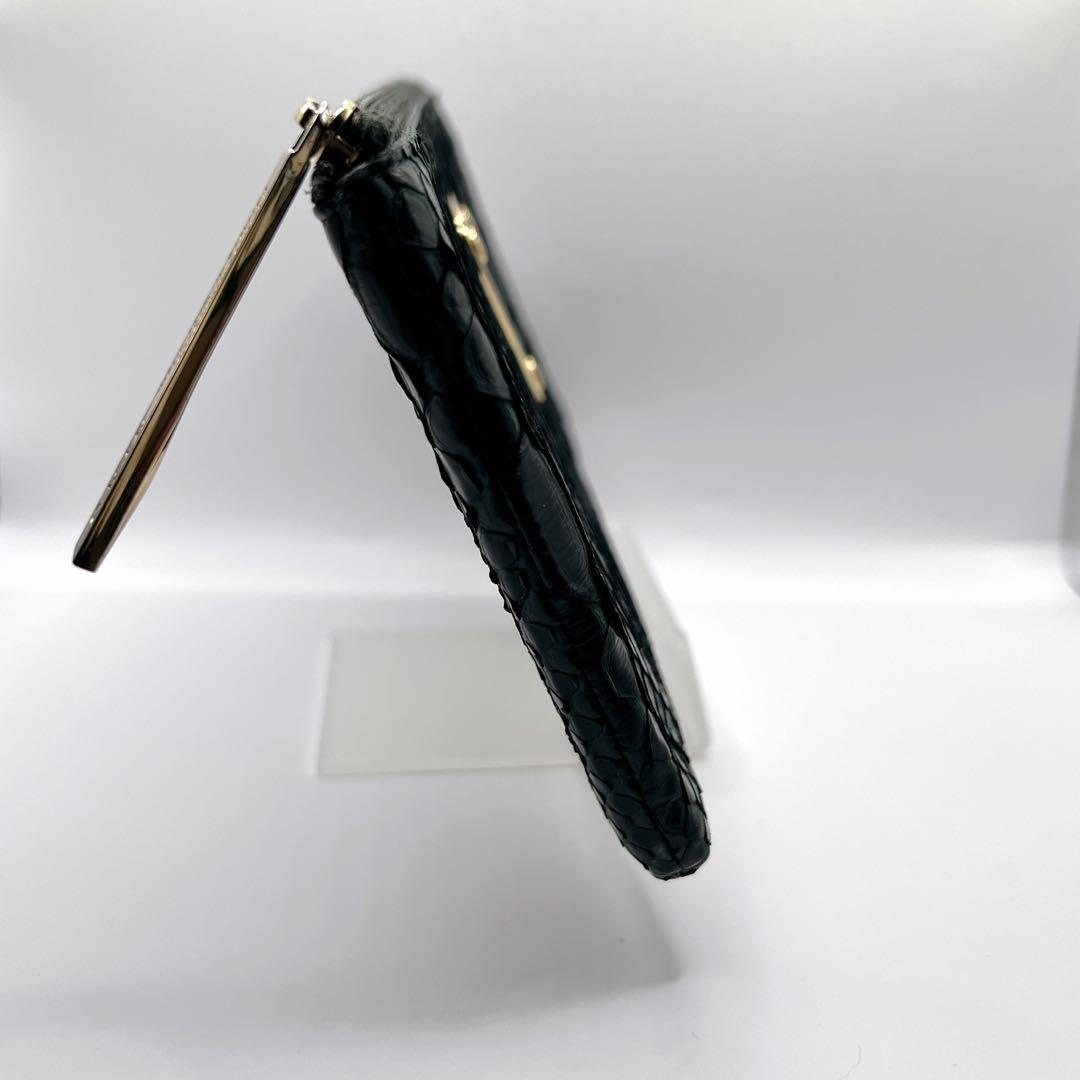 ATAO アタオ リモ パイソン L字ファスナー 長財布 グリーン 蛇革　レザー