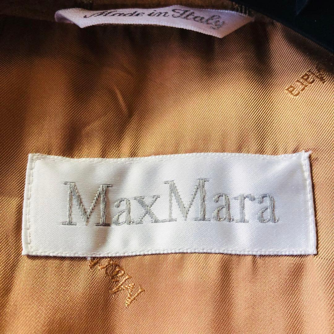 希少42大きめ✨美品 マックスマーラ ロングコート キャメル100% 女優襟
