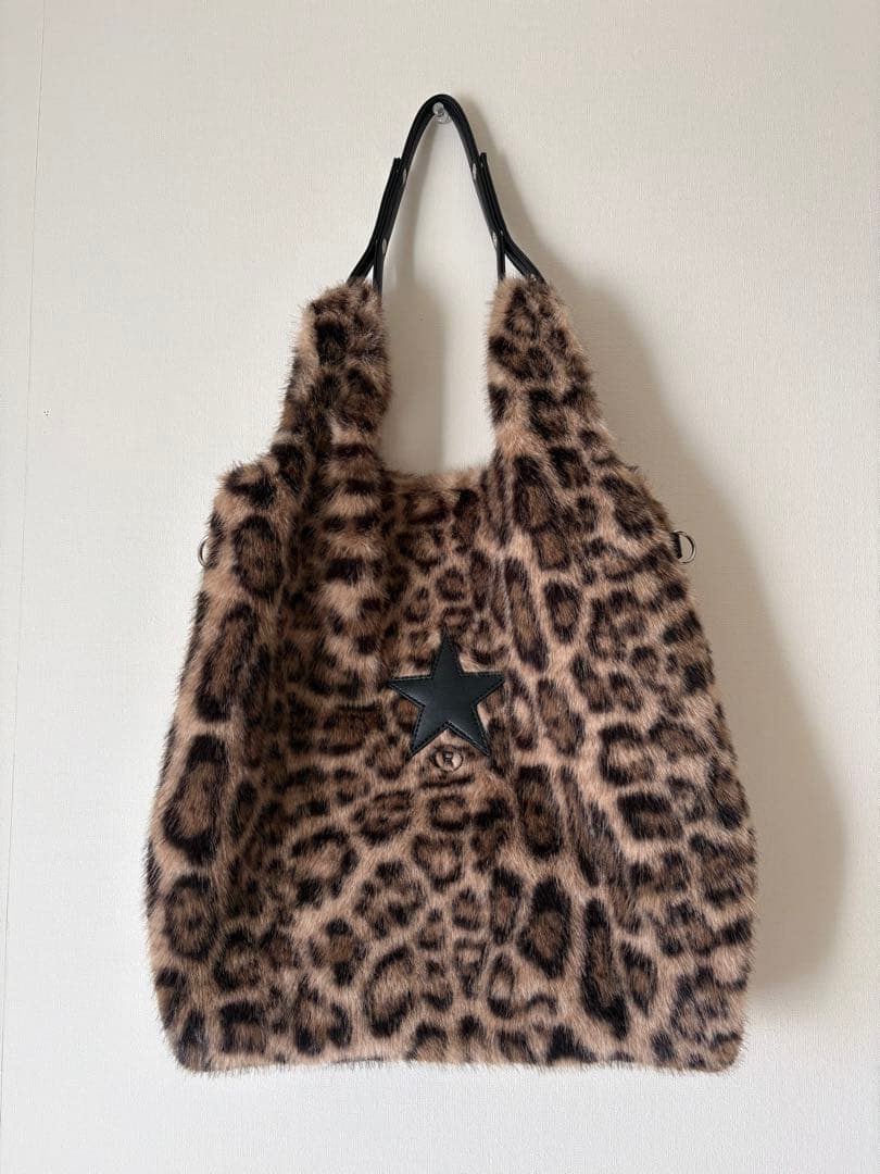 美品❗️ コンバース　2WAY レオパードエコファーバッグ