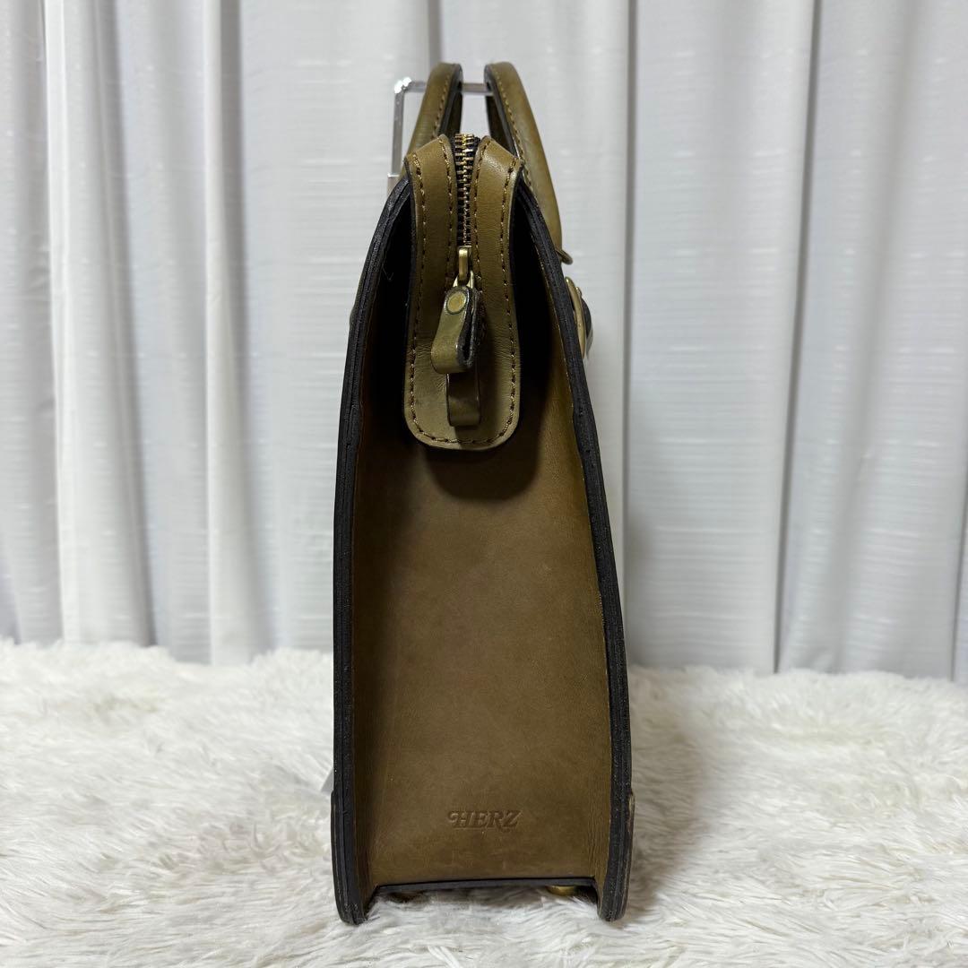 ⭐️美品⭐️　HERZ　ヘルツ　2way　ハンドバッグ　ファスナー式開閉
