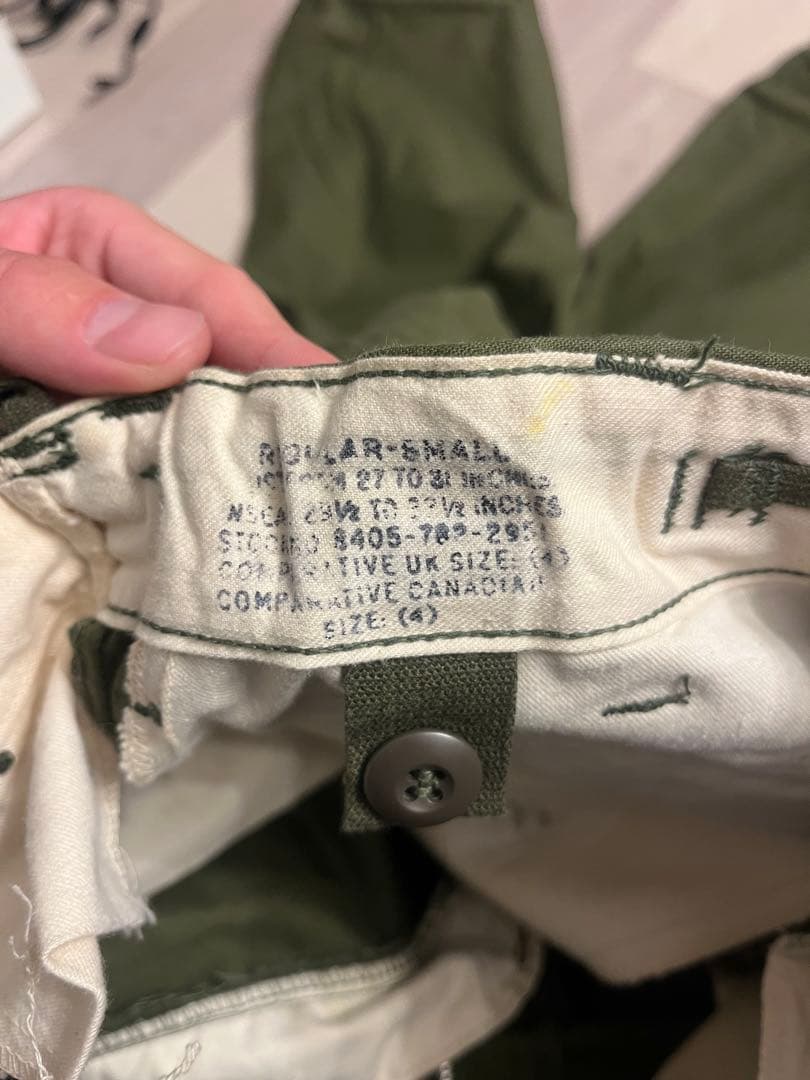 【最終値下げ】M65フィールドパンツ　67年製アルミジップ　デッドストック　実物