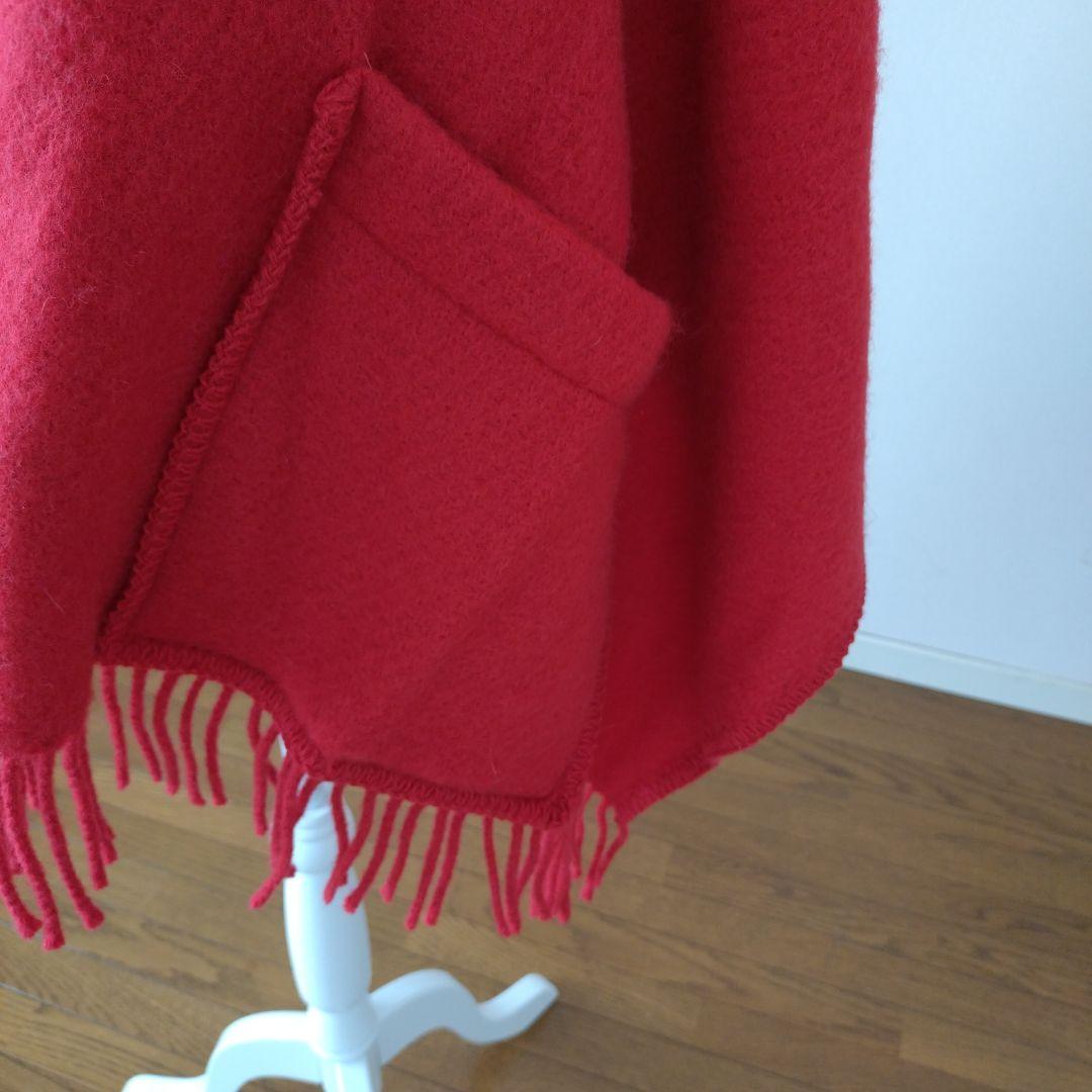 ラプアンカンクリ　LAPUAN KANKURIT ポケットショール 赤　Red