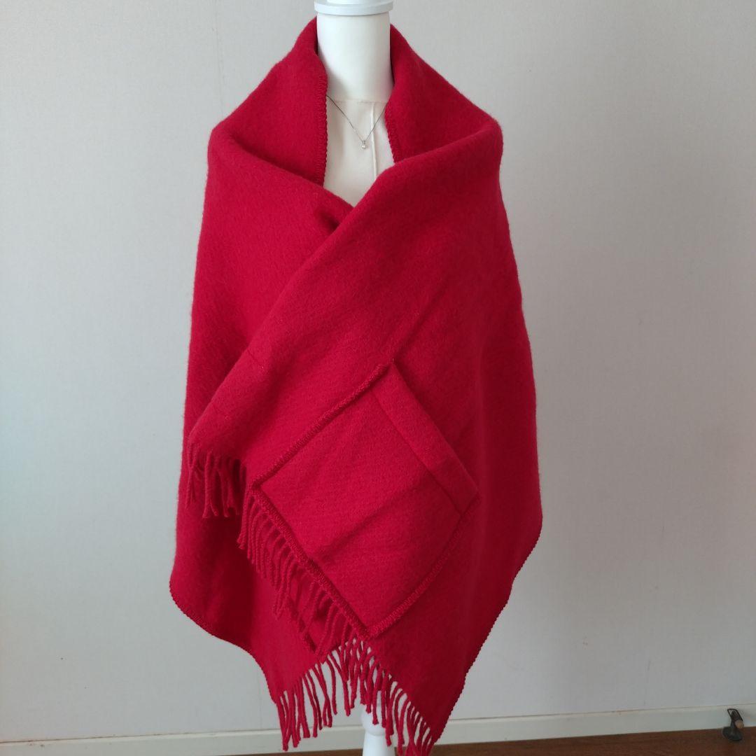 ラプアンカンクリ　LAPUAN KANKURIT ポケットショール 赤　Red