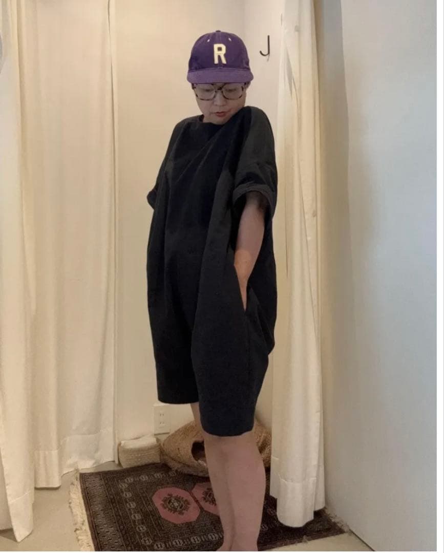 Ito jump suit half 《black》