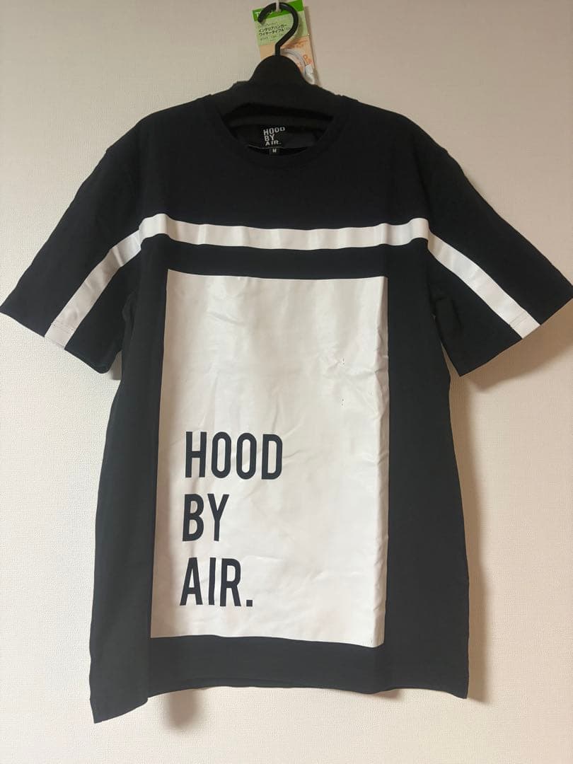 HOOD BY AIR Tシャツ ブラック/ホワイト M フードバイエアーHBA
