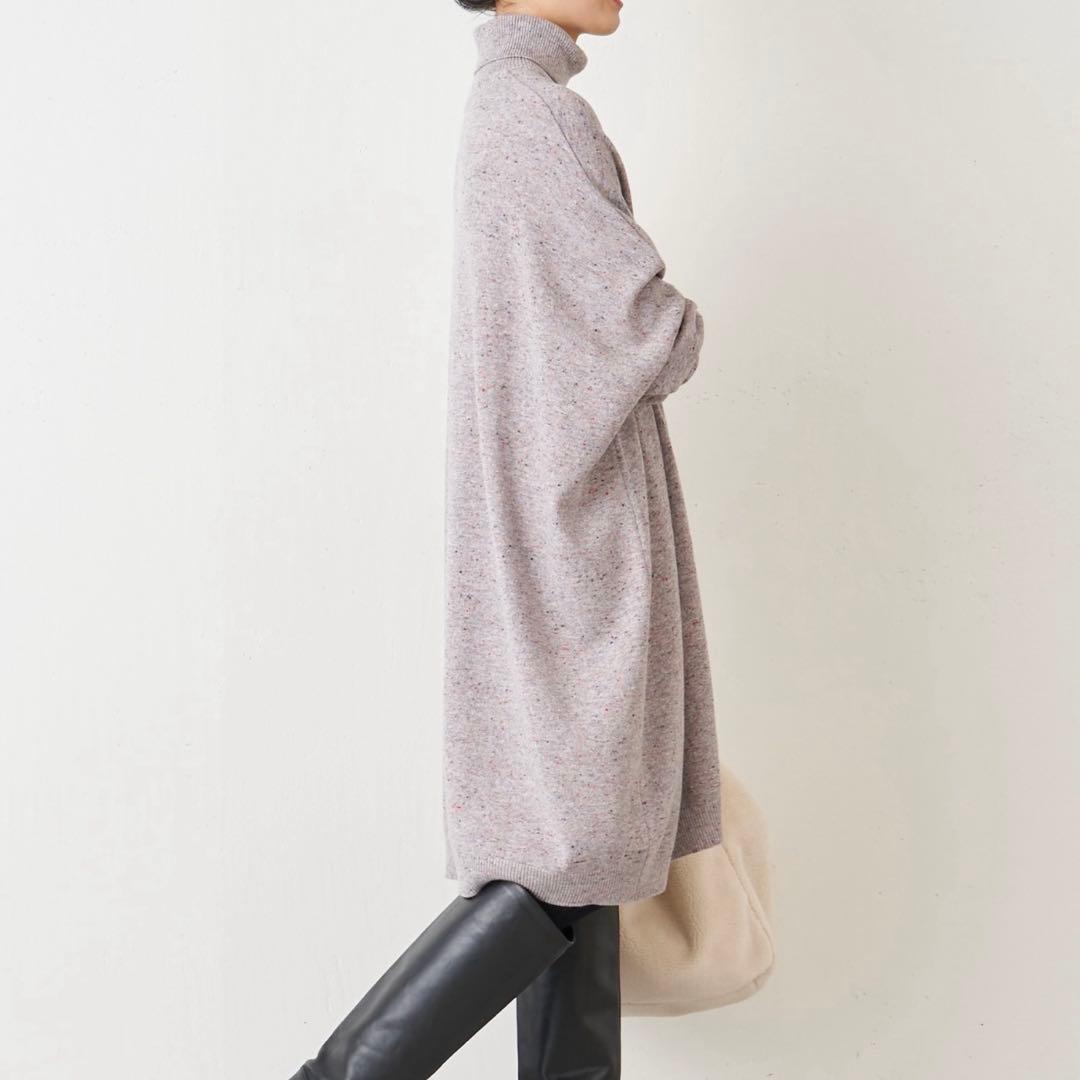 美品✨ BEARDSLEYビアズリー タートルネック　ビッグ　ニットワンピース