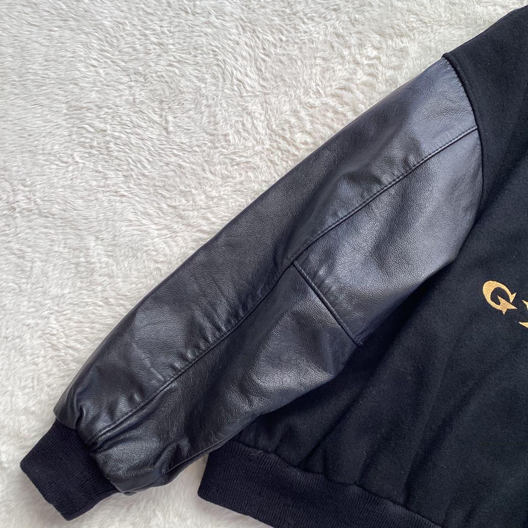 【希少】ゴールドジム スタジャン レザー切り替え USA製 XL 黒