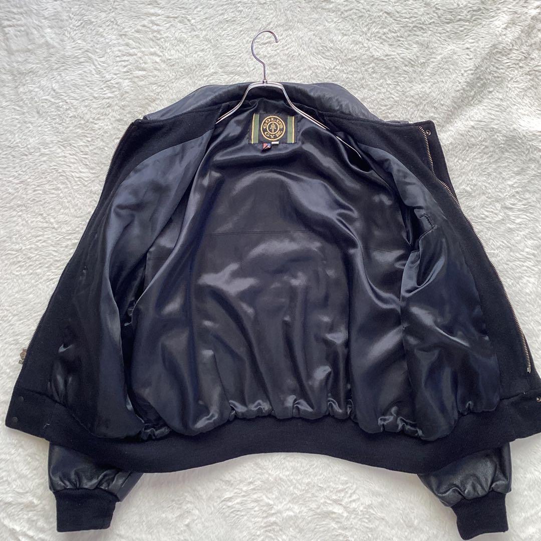 【希少】ゴールドジム スタジャン レザー切り替え USA製 XL 黒